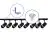 Bright Choice Ensemble complet Rail Monophasé Rail L 2 x 2 Mètre Noir | incl. 8x Spot + GU10 2700K 3W Dimmable + Embout, Connecteur d’Alimentation et L -Connecteur