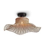 Good&Mojo Plafondlamp Ibiza Bamboe Zwart S | Geschikt voor 1x E27 