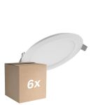 Voordeelpak 6x Ledvance LED Downlight Slim Rond DN105 6W 430lm 120D - 840 Koel Wit | 118mm 