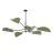 Emibig Plafondlamp Lotus Staal Zwart | Geschikt voor 6x E14 - Max 10W