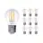 Voordeelpak 10x Noxion Lucent LED Filament Glans 4.5W 827 P45 E27 Helder | Dimbaar - Zeer Warm Wit - Vervangt 40W