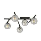 Emibig Plafondlamp Smart Staal Zwart | Geschikt voor 5x E14 - Max 10W