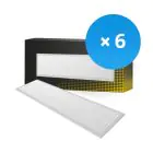 Voordeelpak 6x LED Paneel Backlit 36W 3240lm - 840 Koel Wit | 120x30cm - UGR 