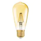 Osram Vintage 1906 LED E27 Edison Filament Goud 7W 725lm - 825 Zeer Warm Wit | Dimbaar - Vervangt 60W